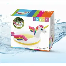 Бассейн надувной INTEX «ЕДИНОРОГ» , с распылителем, 272 х 193 х 104 см, от 2 лет 57441
