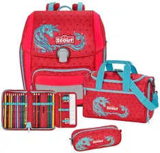 Ранец с наполнением Scout Genius Exklusiv Звездный единорог 18.5 л красный 764006-667