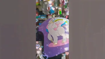 Review Helm Lucu Unicorn ungu 😍 #helmbaru #unicorn #serbaungu #cuteunicorn
