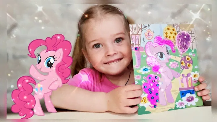 Пинки Пай. Аппликация из фольги. My little pony pinki pay