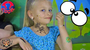 Набор для создания ДЕТСКИХ ТАТУ Рисуем ТАТУ Видео для девочек Entertainment for children