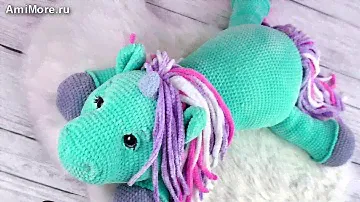 Амигуруми: схема Плюшевый единорог. Игрушки вязаные крючком - Free crochet patterns.