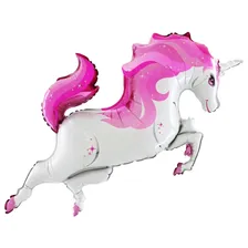 Шар Фигура Единорог Звездный, Розовый, 122см