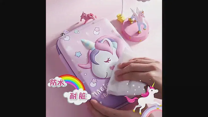 Пенал школьный с 3D картинками влагостойкий большой Единорог EVA School Time (GS-63791)